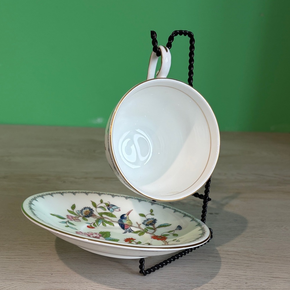 Floral Teacup and Saucer Set with stand